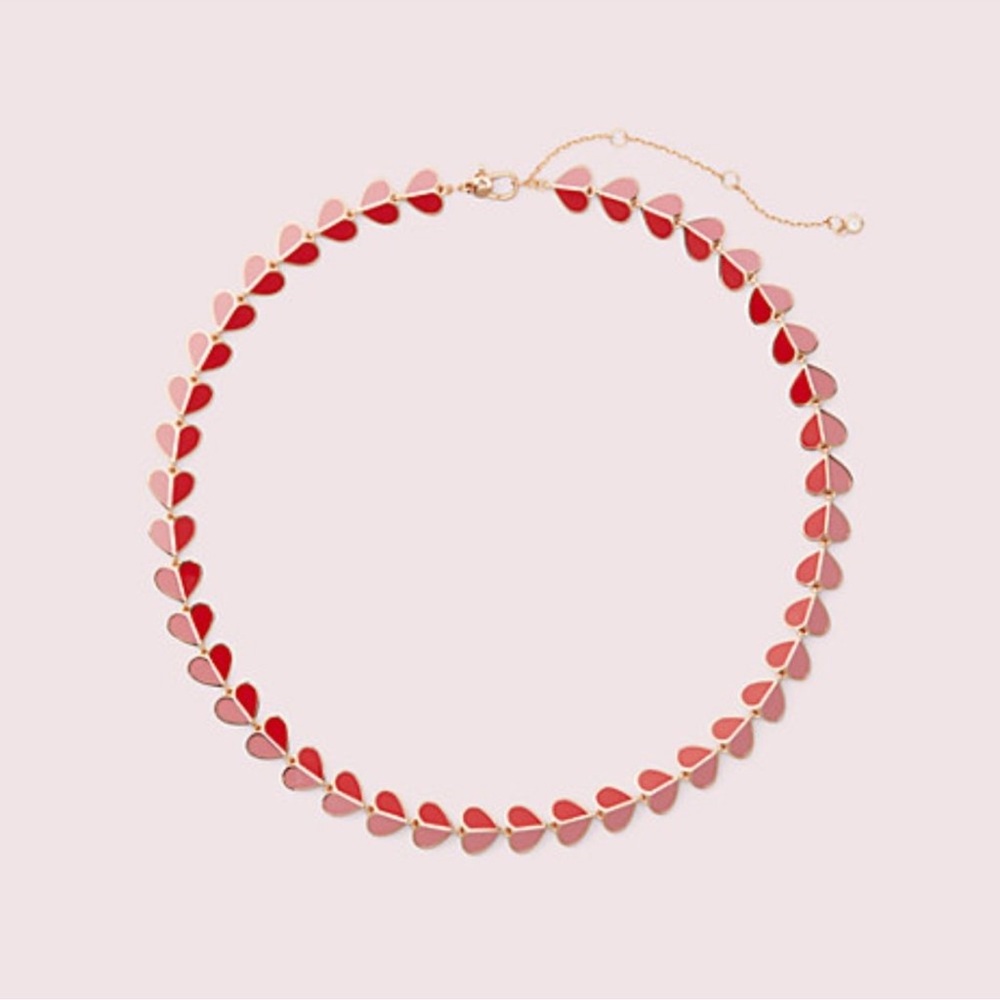 kate spade | heritage spade enamel heart necklace